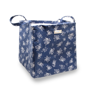 
                
                    Load image into Gallery viewer, Acrylic Coated Laundry Bag - English Rose - Navy
                
            