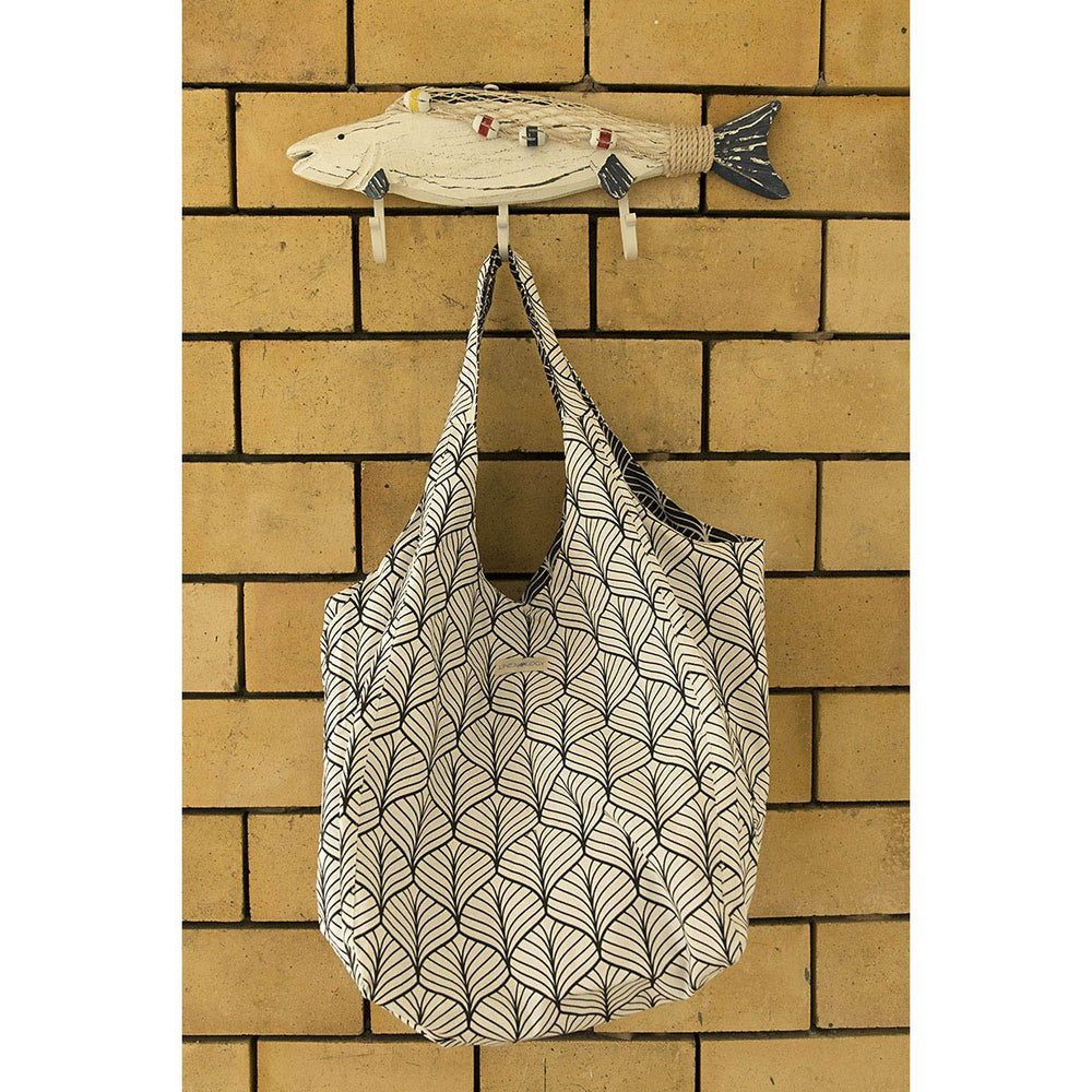 Beach Bag - Abstract - White