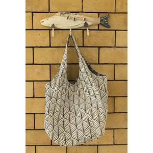 Beach Bag - Abstract - White