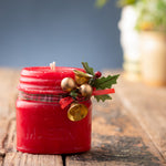 Christmas Jar-shaped Candle (Red)