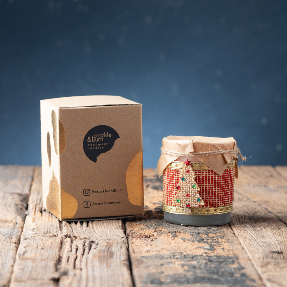 Mulberry Frosted Glass Candle