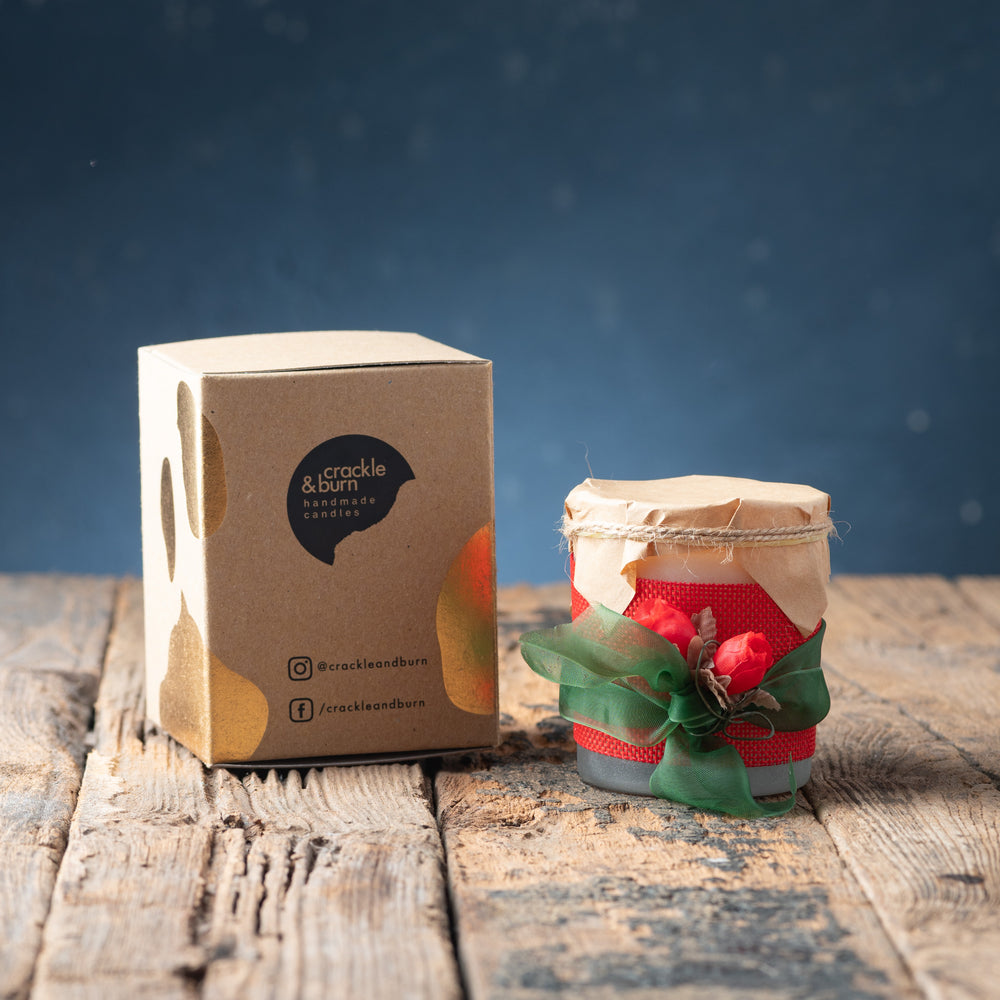 Mulberry Frosted Glass Candle