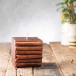 Cinnamon Inlay Candle - Brown