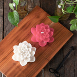 Box Set Of 2 Floral-Scented Lotus Candles (Pink & White)
