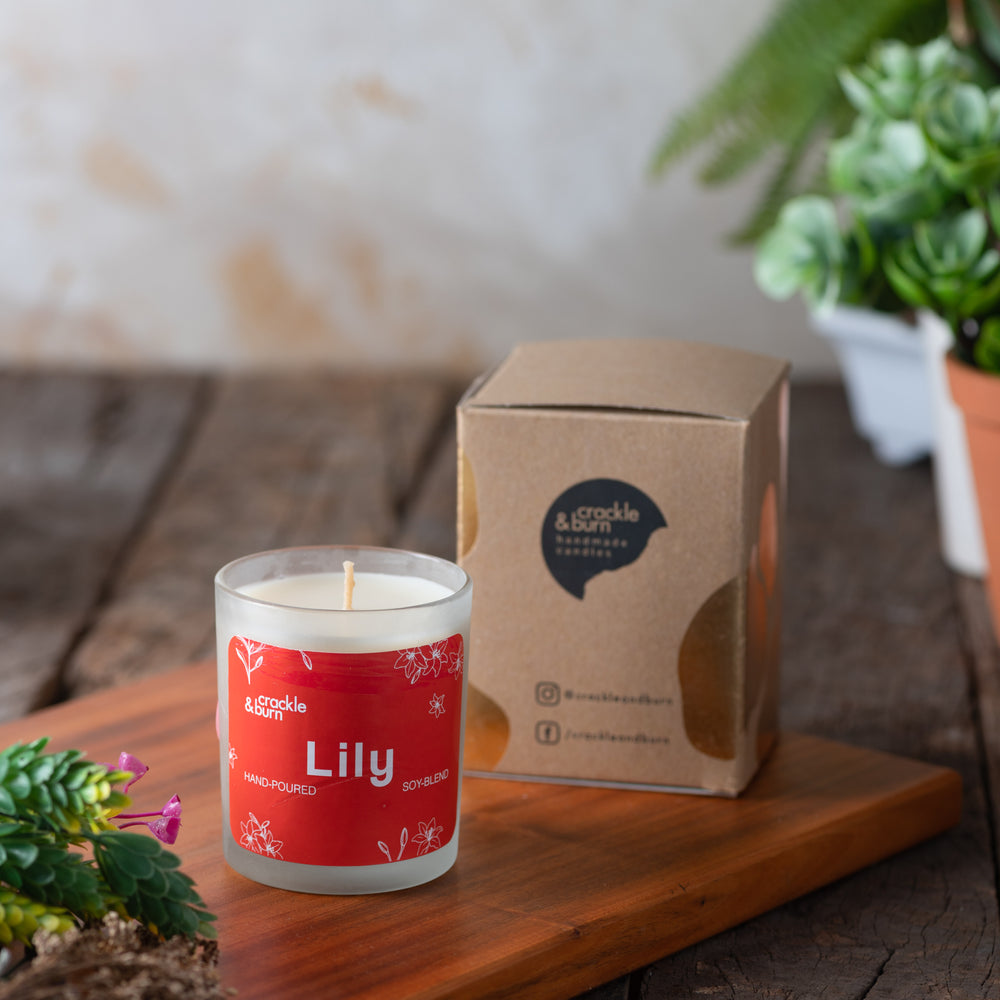 Lily Frosted Glass Candle