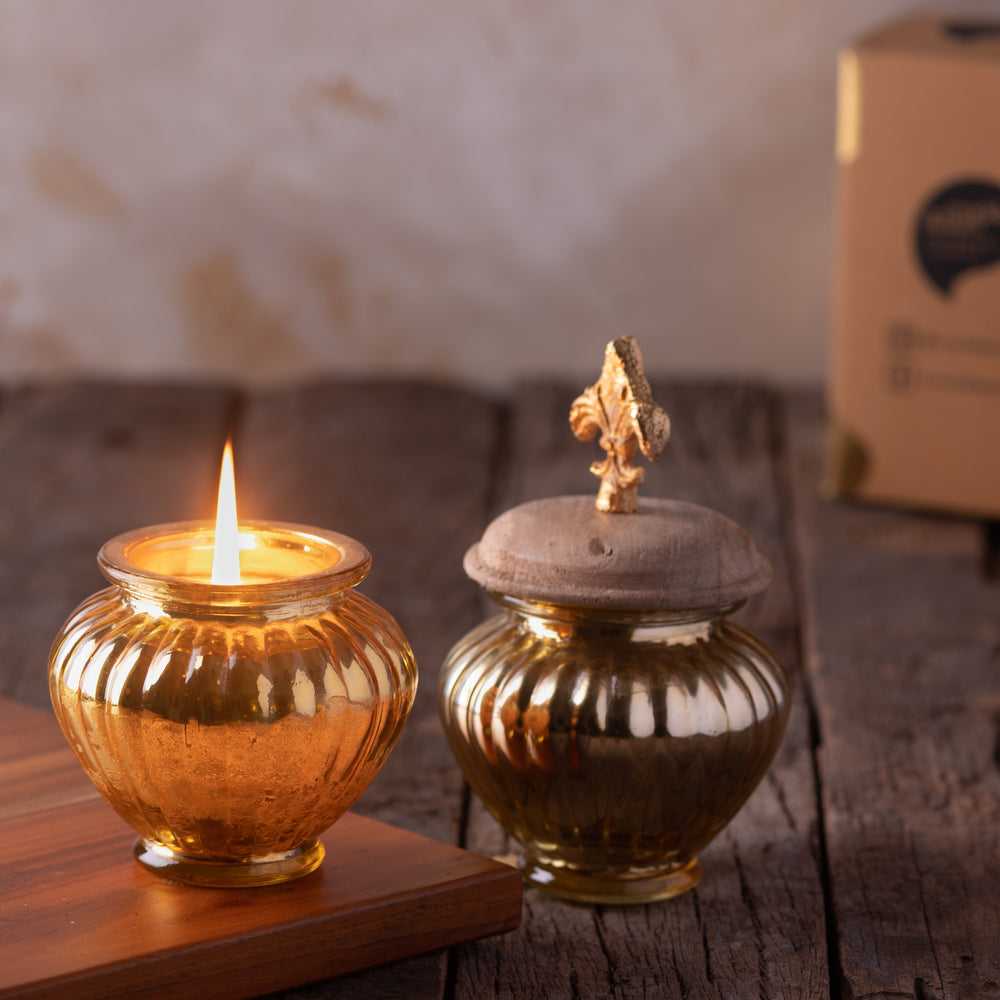 OUD Scented Golden Urn Candle