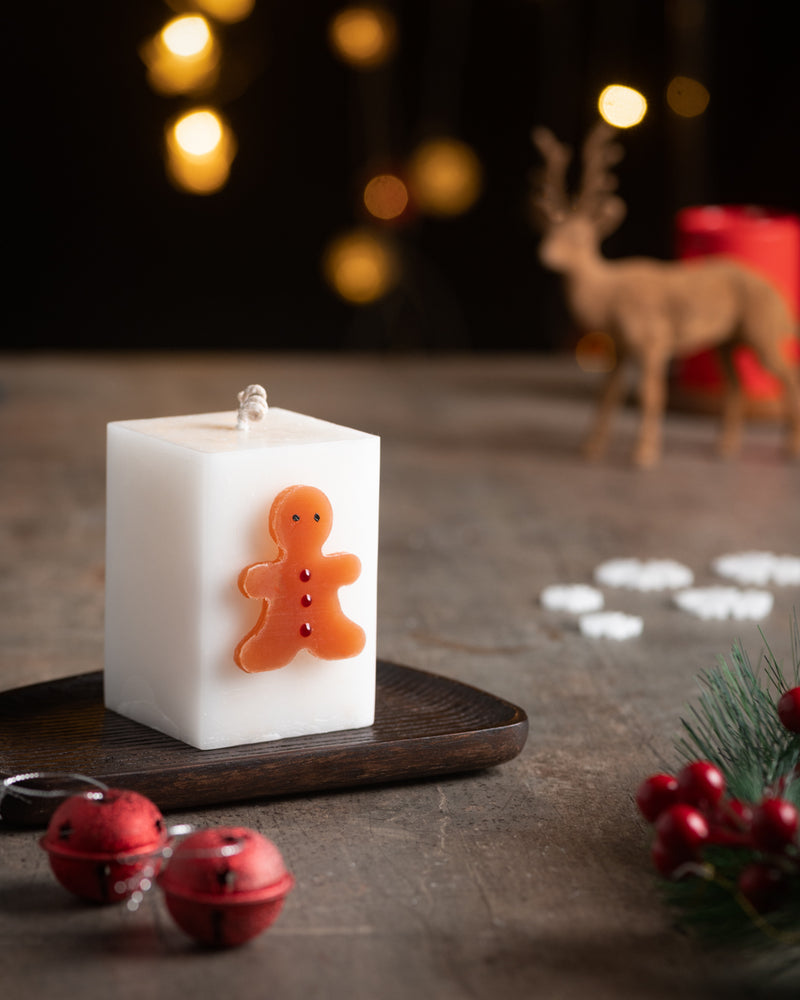 Gingerbread Man Cookie Cutter Candle