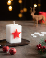 Red Star Cookie Cutter Candle