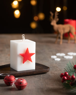 
                
                    Load image into Gallery viewer, Red Star Cookie Cutter Candle
                
            