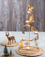 Metal Christmas Tree Stand with Tealight Candles