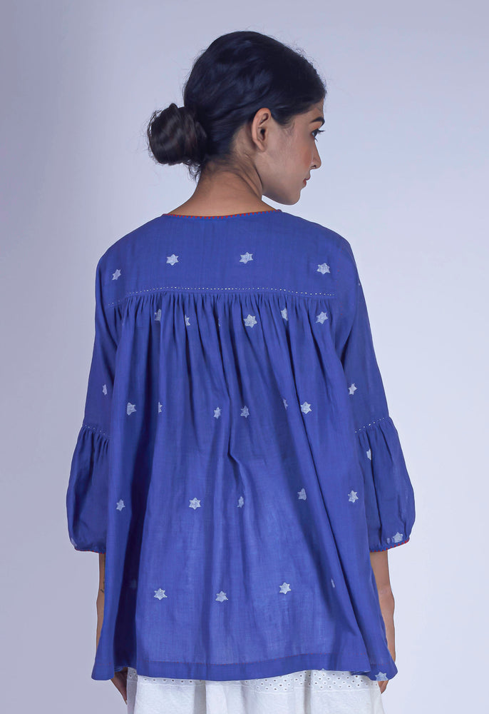 Fashion Point Casual Printed Women Dark Blue Top - Buy Fashion Point Casual  Printed Women Dark Blue Top Online at Best Prices in India | Flipkart.com