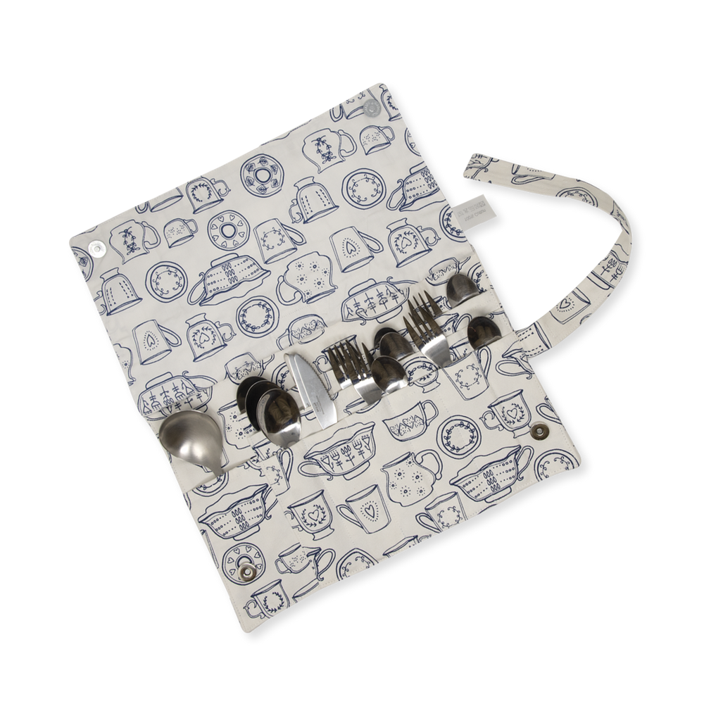 Cutlery Holder - Cup & Saucer - Cream