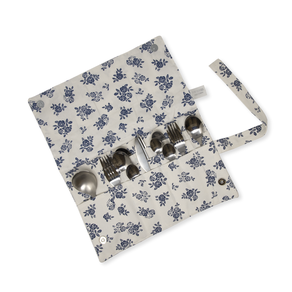 Cutlery Holder - English Rose - Cream