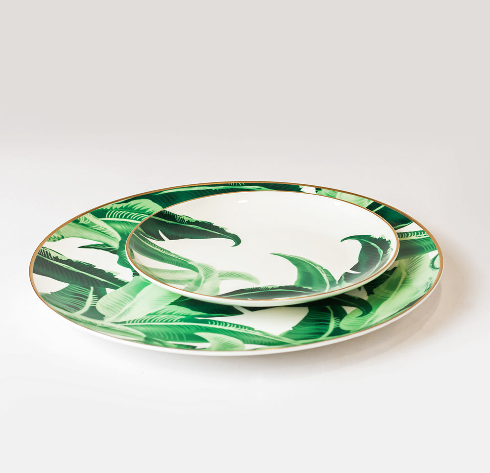 Green Pastrol Plates Set of 2
