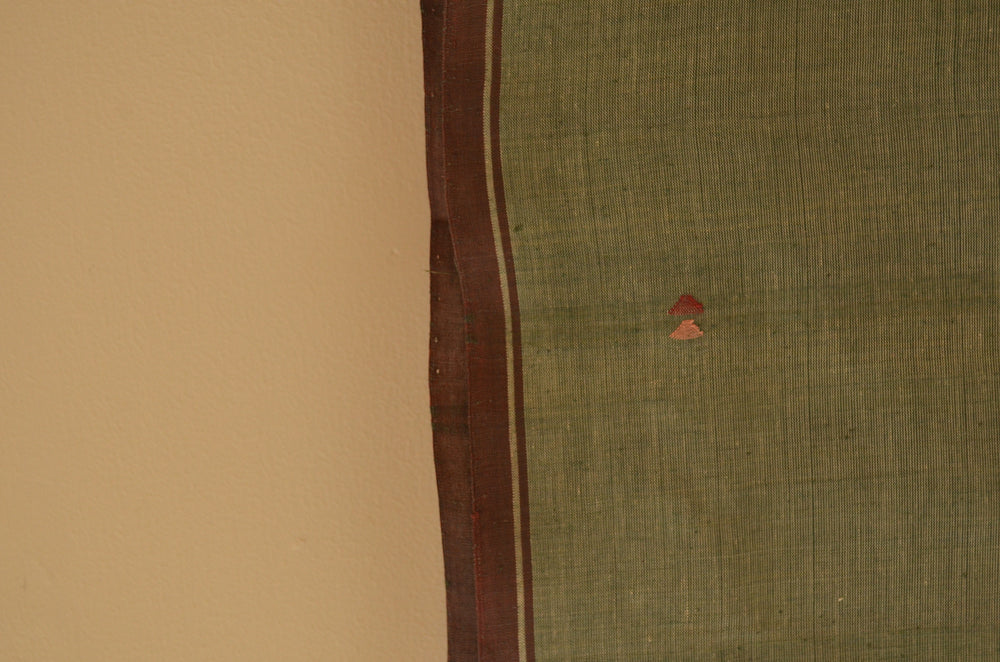 
                
                    Load image into Gallery viewer, Naturally Dyed Jamdani Scarf (Long) in Green
                
            