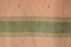 
                
                    Load image into Gallery viewer, Naturally Dyed Jamdani Scarf (Long) in Peach
                
            
