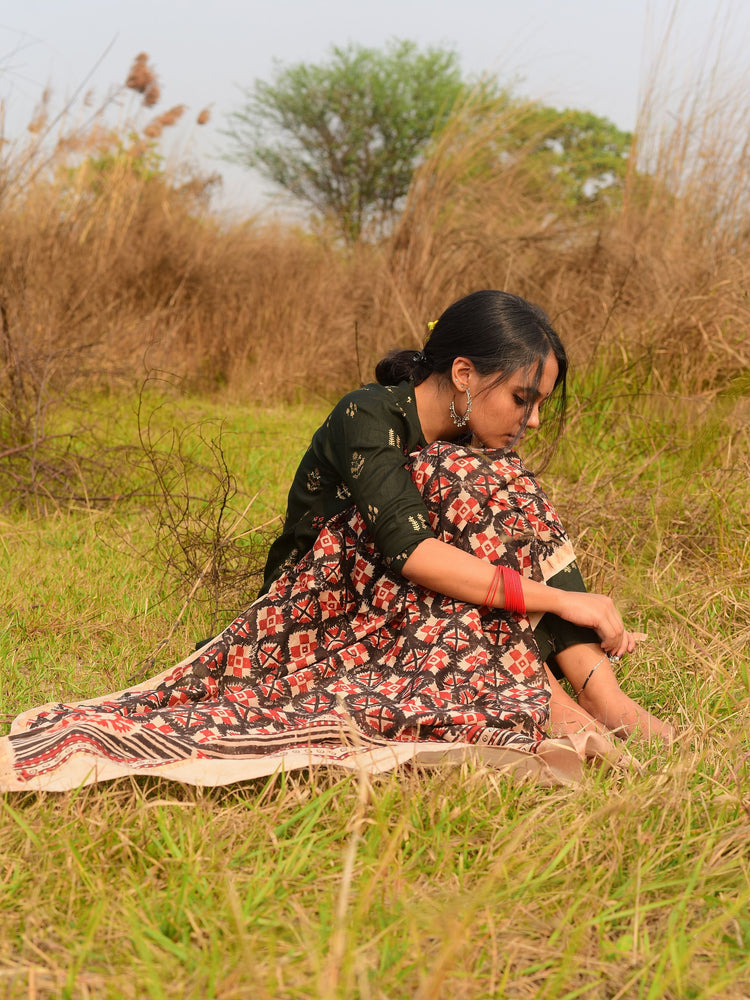 Kaisori Chanderi Silk Cotton Dupatta - Balotra