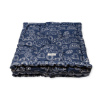 Acrylic Coated Floor Cushion - Cup & Saucer - Navy