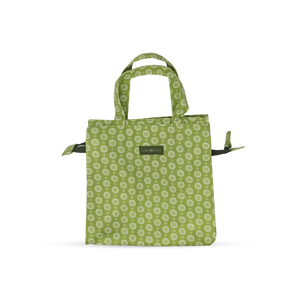
                
                    Load image into Gallery viewer, Tall Acrylic Coated Lunch Bag with Zip - Geo Lime
                
            