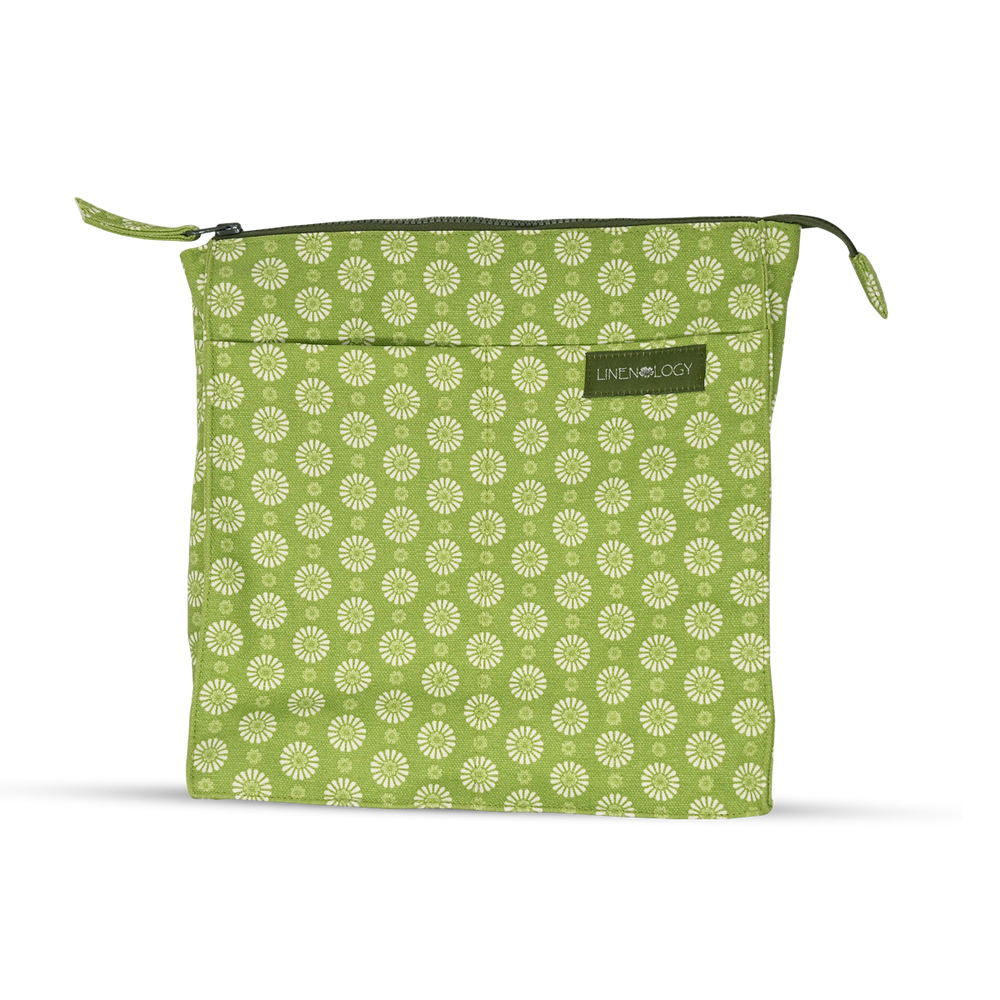 Wash Bag Tall - Geo Lime