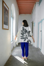 'Fallen leaves' Eri Peace Silk Kimono