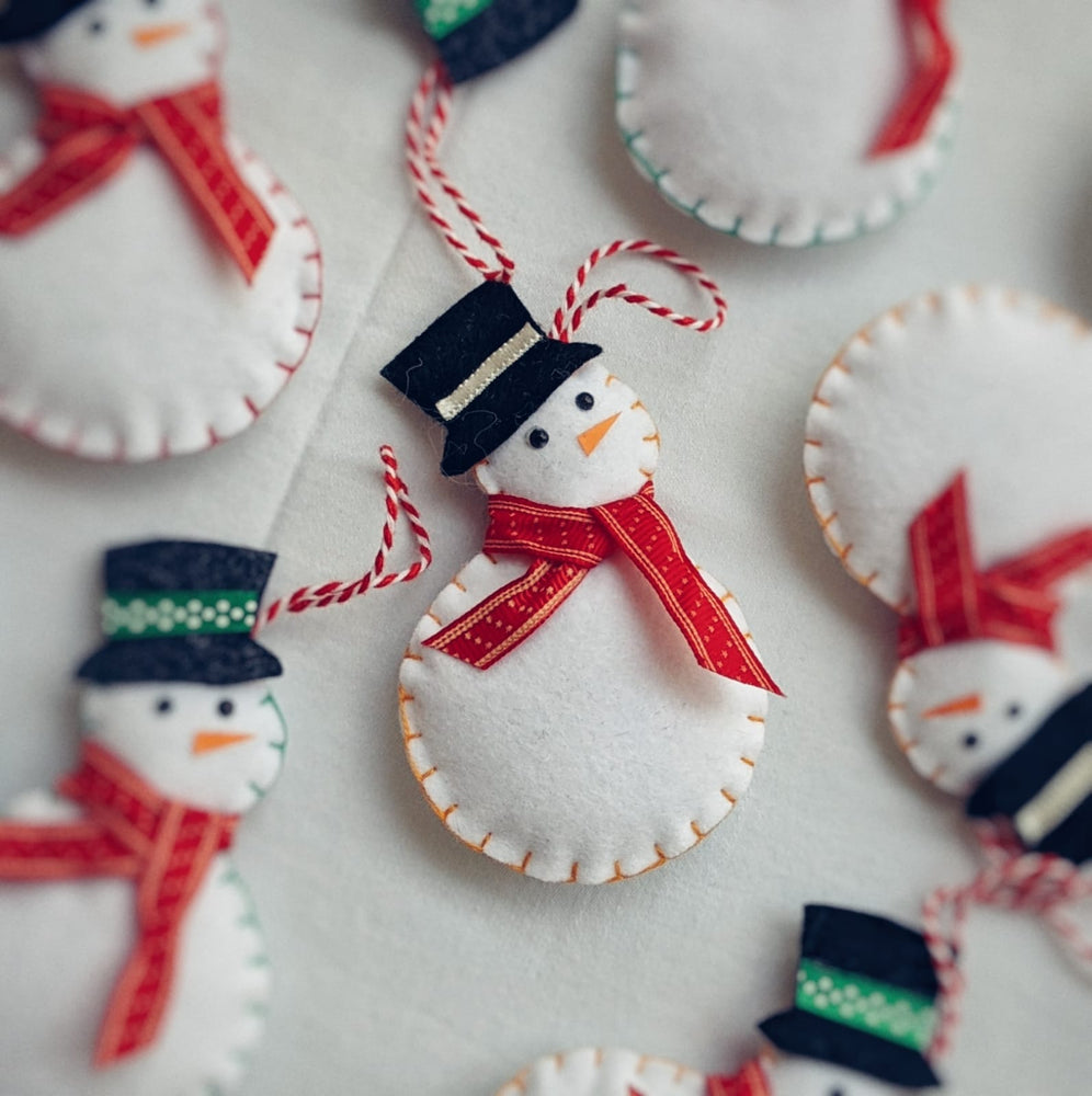 Felt Snowman - Christmas Ornament