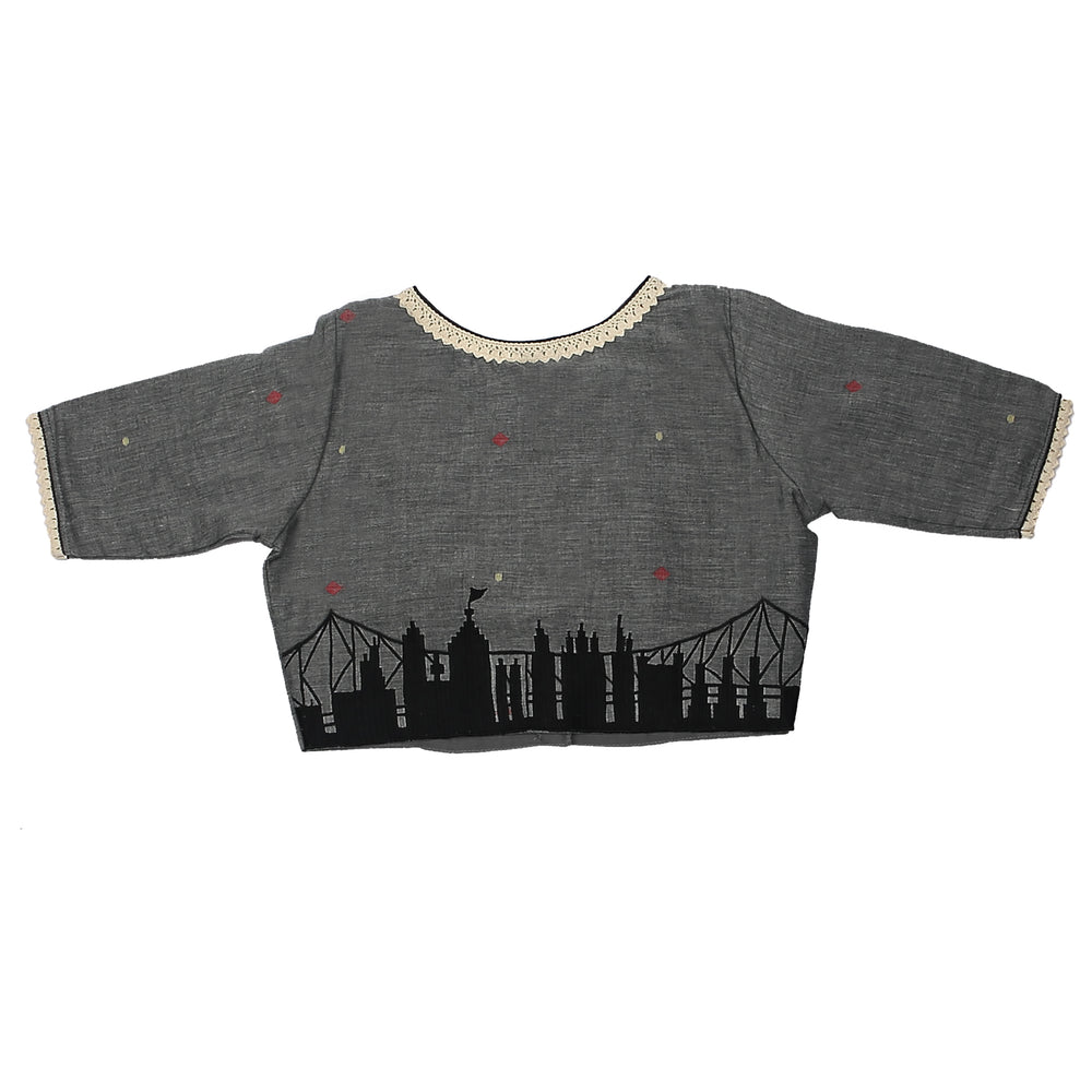 Gray Kolkata Skyline Blouse