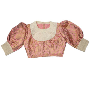 Vintage Brocade Pink Blouse