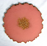 8" Agate Slice Resin Tray - Pink