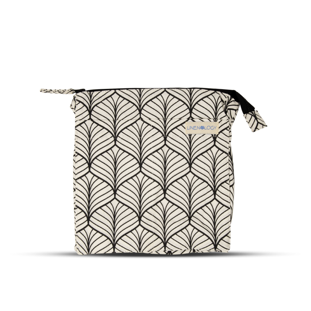 Wash Bag Tall - Abstract - White