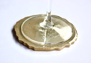 Set Of 4 Agate Slice Resin Coaster - Sand