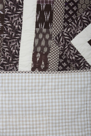 Window of Soul - Queen size Brown Quilt