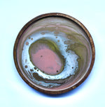 Solid Wood Round Resin Tray - Pink 3