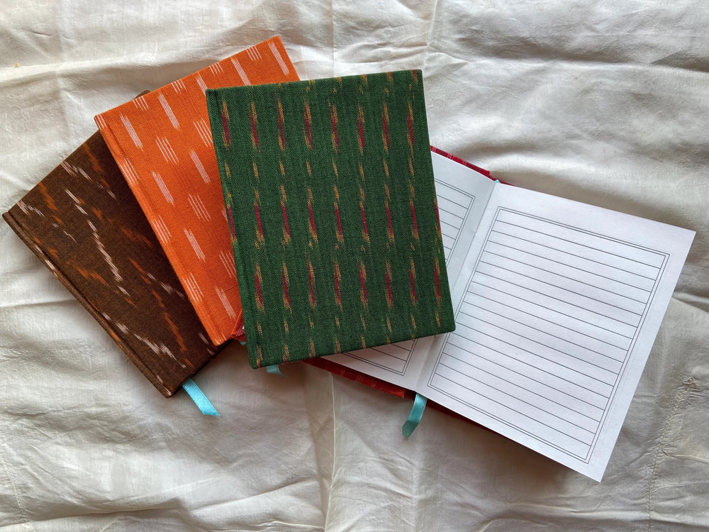 Notebook in Brown Ikat (Small Ruled)
