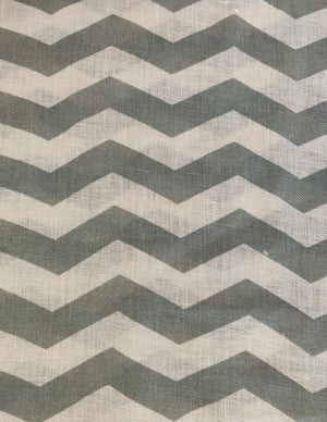
                
                    Load image into Gallery viewer, Lazy Chevron - Mint Green on Off White Linen
                
            
