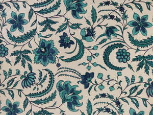 Indian Chintz - Blues on White