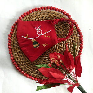 Cotton Embroidered Face Mask (Single Pc)
