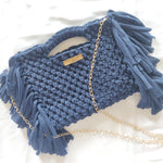 Macrame Sling Bags -  Navy Blue