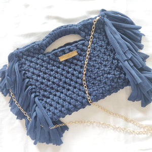 
                
                    Load image into Gallery viewer, Macrame Sling Bags -  Navy Blue
                
            