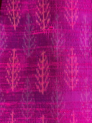 
                
                    Load image into Gallery viewer, Indian Jacket - Magenta Tree (Raw Silk Ikat)
                
            