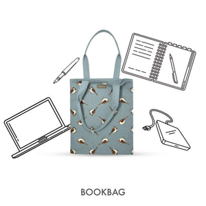 
                
                    Load image into Gallery viewer, Book Bag - Sparrows - Cameo Blue
                
            