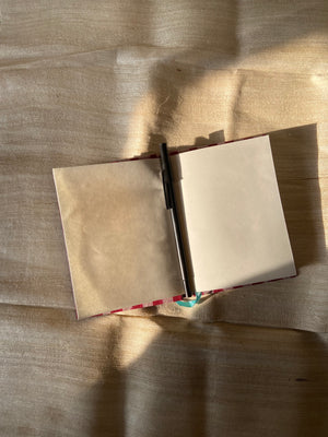 Notebook in Maroon Ikat (Plain)