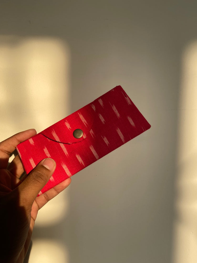 Eyewear Case in Red Ikat Bold