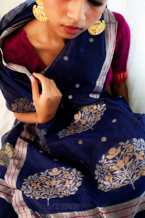 Utsav Silk Cotton Chanderi Handloom Saree