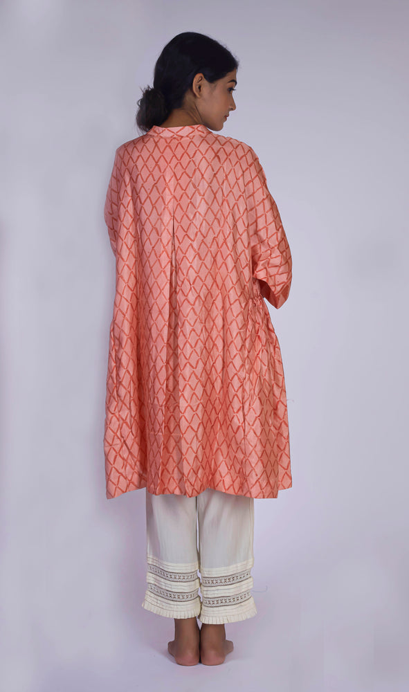 Hand Block Printed Silk Kimono Dress