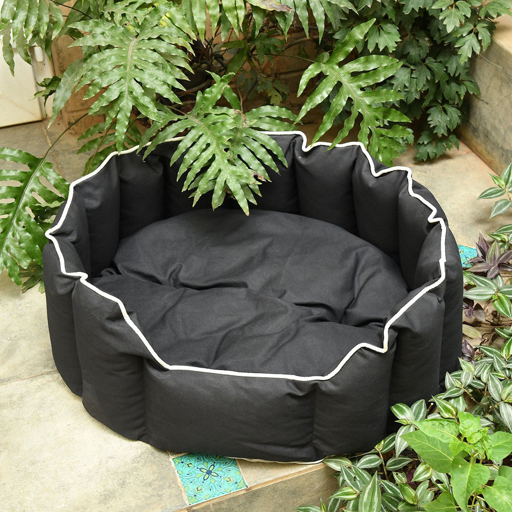 Acrylic Coated Dog Bed Large Kyoko Midnight Black - Main Image