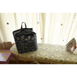 Acrylic Coated Laundry Bag - Cup & Saucer - Navy