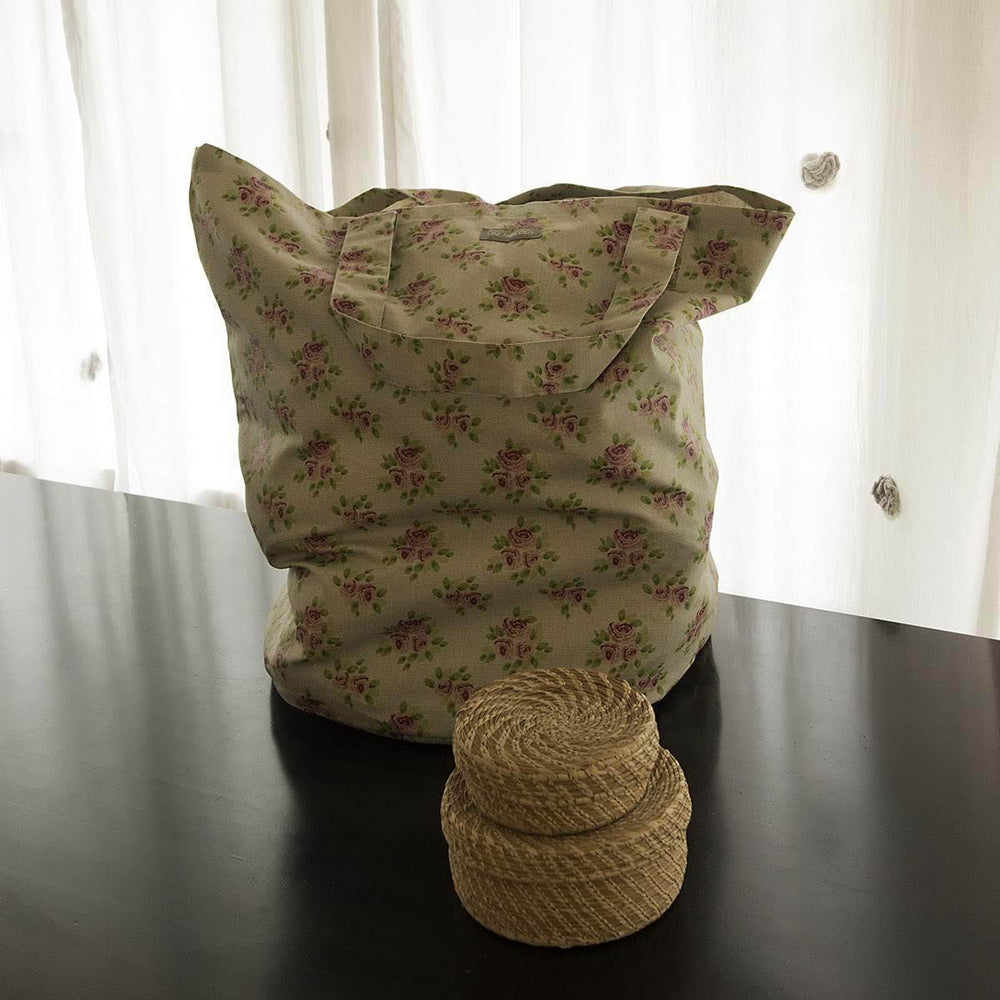 Acrylic Coated Cylindrical Laundry Bag - Vintage Rose