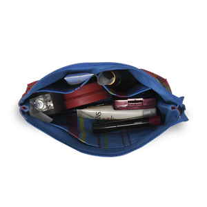 
                
                    Load image into Gallery viewer, MAKEUP BAG BIG - MANIC MADRAS - RED
                
            
