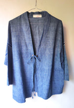 Neel Natural Indigo Kimono Jacket in handspun and handwoven cotton